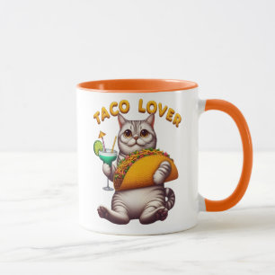 Kattdjur Fiesta med Taco och Drink Mugg