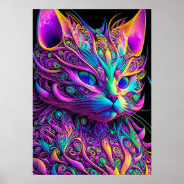 Kattdjur Fractal Beauty 245 Poster
