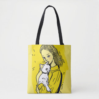 "Kattdjur Friend Carryall: Chic Tote" Tygkasse