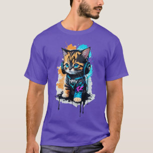 Kattdjur Groove Abstrakt Vector Design of a Cute K T Shirt