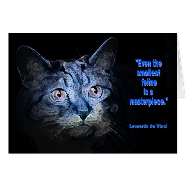 Kattdjur Hälsningskort (Framsidan Horizontal)