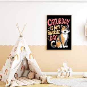 Kattdjur Helg entusiasm Poster