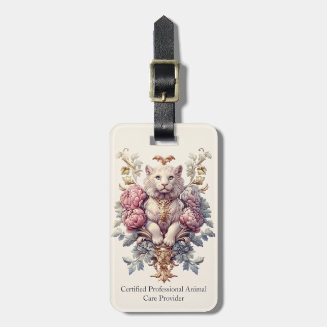 Kattdjur Heraldisk Vapensköld Bagagebricka (Vertikal Framsida)