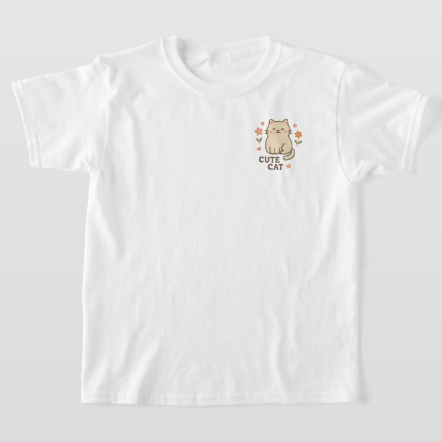 Kattdjur i Bloom T Shirt (Laydown)