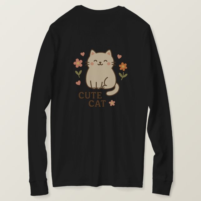 Kattdjur i Bloom T Shirt (Design baksida)