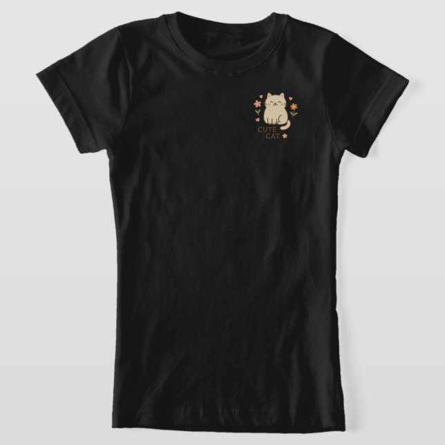 Kattdjur i Bloom T Shirt (Laydown)