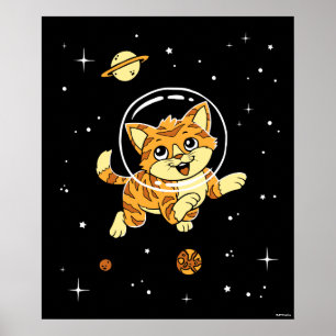 Kattdjur i rymden poster