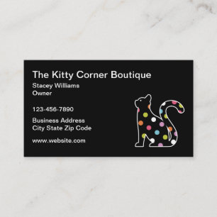 Kattdjur Kattunge Boutique-Affärskort Visitkort