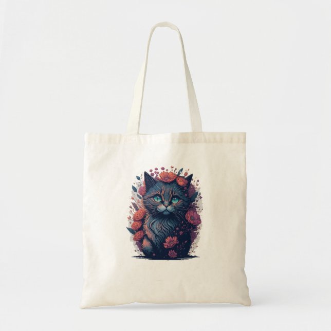 Kattdjur Mode Tote Bag Tygkasse (Framsidan)