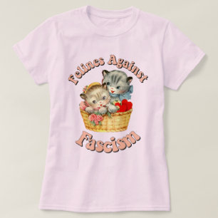 Kattdjur mot fascism t shirt