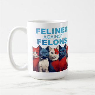 Kattdjur mot feloner - KAMALA 2024 mugg
