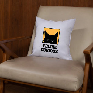 Kattdjur Nyfiken Cat Lover Dekorativ kudde