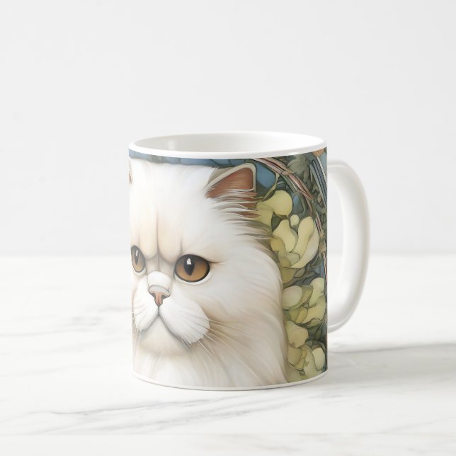 Kattdjur Persian art nouveau Kaffemugg (Framsida höger)