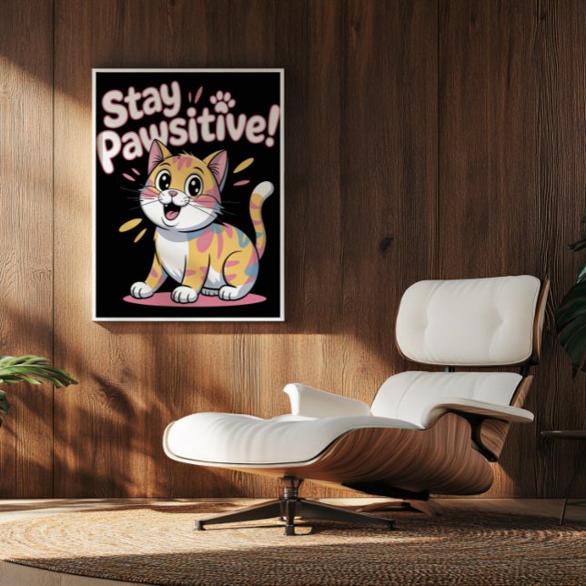 Kattdjur Positivity Mantra Poster (Skapare uppladdad)