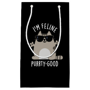 Kattdjur Purr-ty Bra Funny Cat Pun Mörk BG