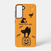 Kattdjur rädsla Halloween Katt Orange Galaxy Fodra