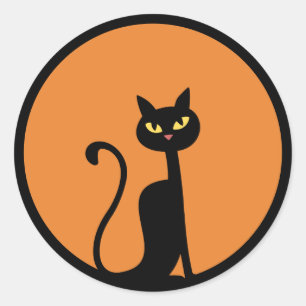 Kattdjur Runt Klistermärke