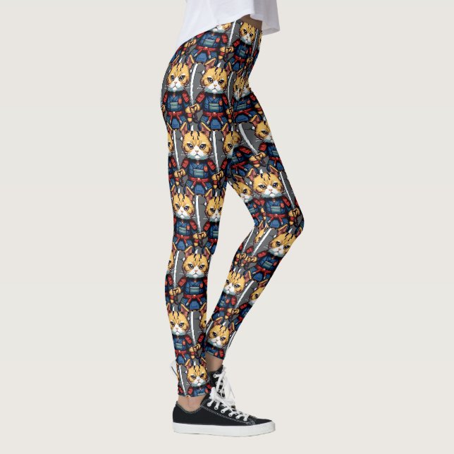 Kattdjur Samurai Warrior Leggings (Höger)