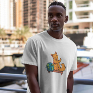 Kattdjur som uppträder med planet t shirt