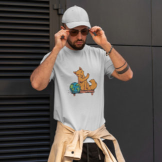 Kattdjur som uppträder med planet t shirt