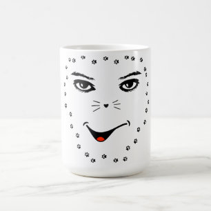 "Kattdjur Soul, Human Gaze - Konstnärlig Kaffemugg