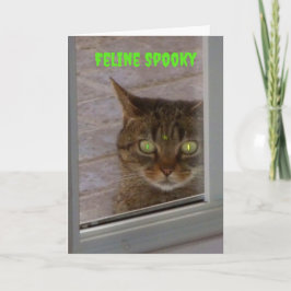 Kattdjur Spooky Cat Halloween Kort