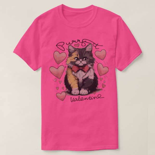 Kattdjur Valentines day TShirt T Shirt (Design framsida)