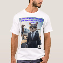 Kattdjur Wisdom & Wealth - Catpitalist T Shirt