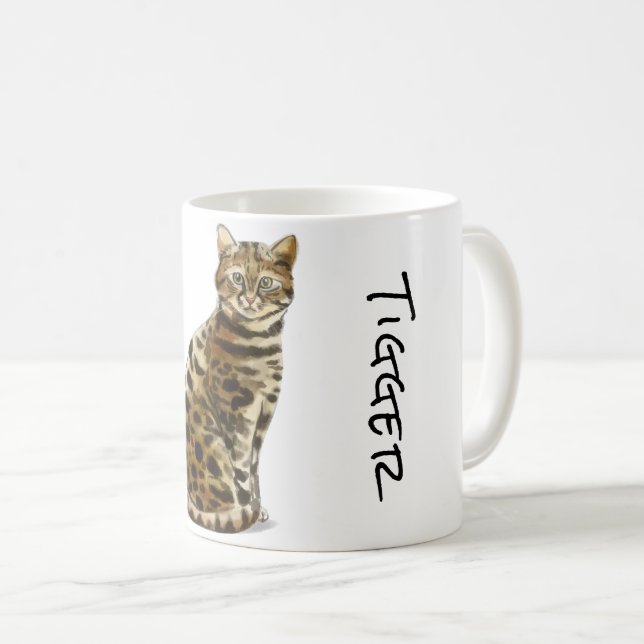 Kattdjuret Bengal Kaffemugg (Framsida höger)