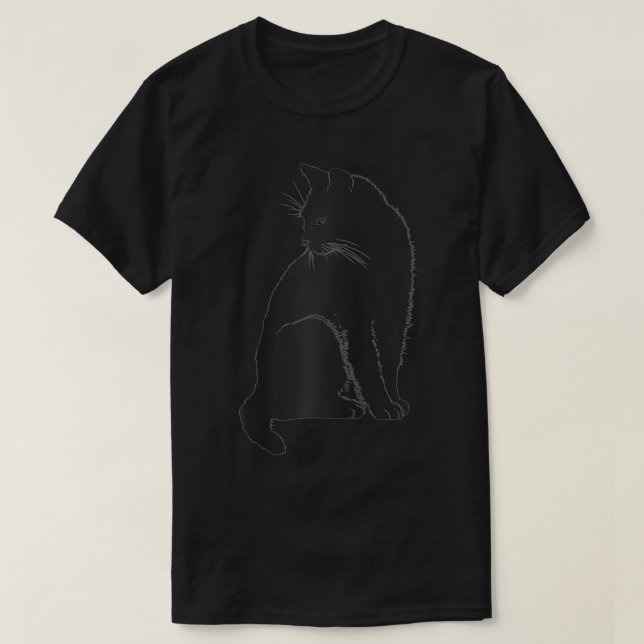 Kattdjuret Citten Kitten med minimalistisk Cute Bl T Shirt (Design framsida)