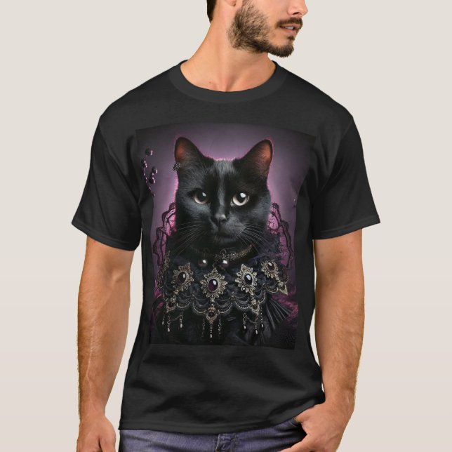 "Kattdjuret Enchantment: Guardians of Mysteries oc T Shirt (Framsida)