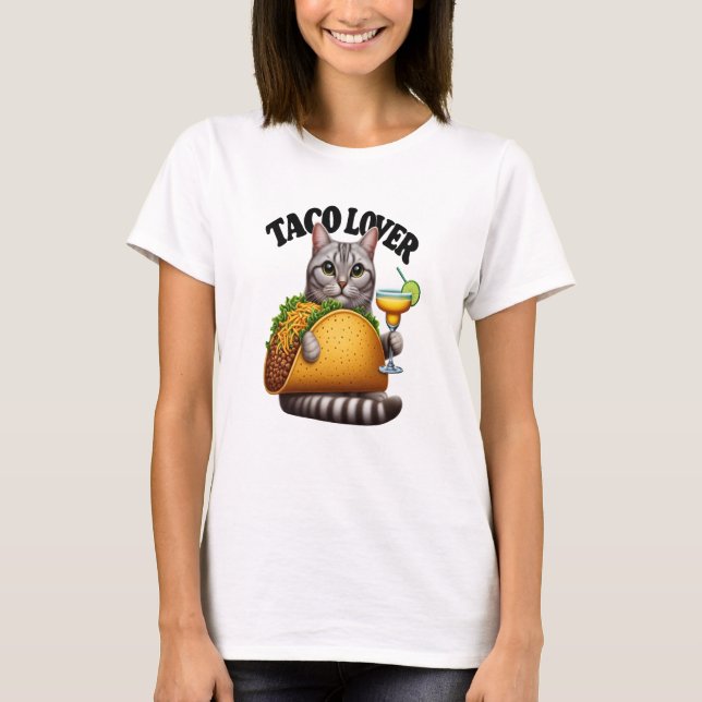 Kattdjuret Fiesta: Taco Cat T Shirt (Framsida)