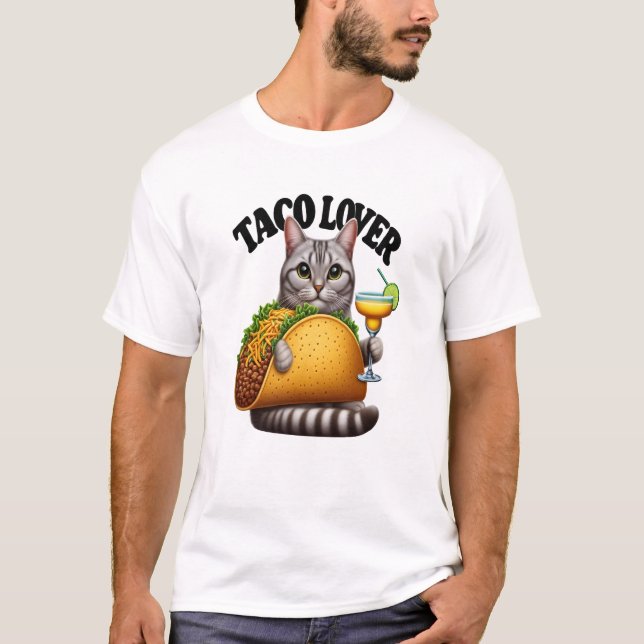 Kattdjuret Fiesta: Taco Cat T Shirt (Framsida)