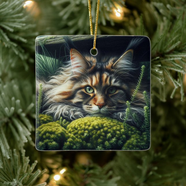 Kattdjuret Forest Guardian Julgransprydnad Keramik (Träd)