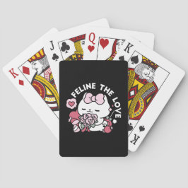 Kattdjuret Kärlek - Cute Valentines kattdesign Casinokort