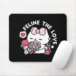 Kattdjuret Kärlek - Cute Valentines kattdesign Musmatta