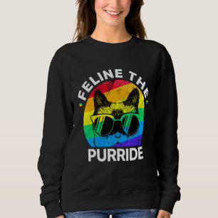 Kattdjuret Lgbtq Gay pride Cat i Purride T Shirt