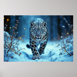 Kattdjuret på ögon, frusen värld poster