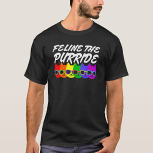 Kattdjuret Purride Lgbt Gay pride Cat Wearing Sung T Shirt