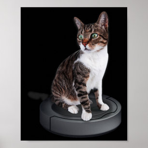 Kattdjuret Rengöringsmedel för robot Cat Vacuum Re Poster
