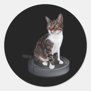 Kattdjuret Rengöringsmedel för robot Cat Vacuum Re Runt Klistermärke
