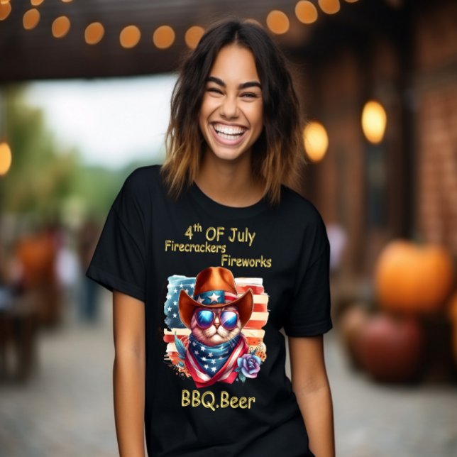 Kattdjuret snyggt: Katt i Sunglass Independence da T Shirt (Skapare uppladdad)