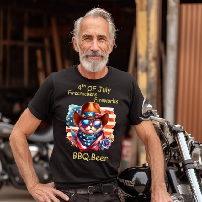 Kattdjuret snyggt: Katt i Sunglass Independence da T Shirt (Skapare uppladdad)