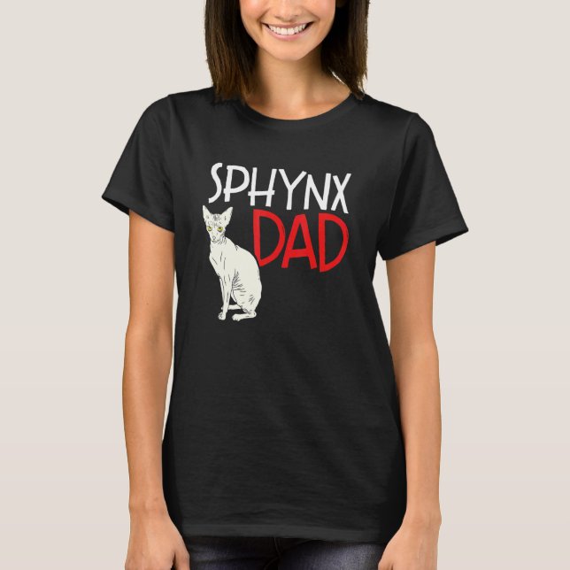 Kattdjuret Sphynx Pappa Hairless Cat Kitten Pappa  T Shirt (Framsida)