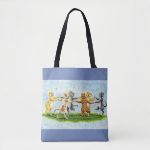 KATTDJURET TOTE BAG (CAT DANCE SINGING) *Anpassa Tygkasse