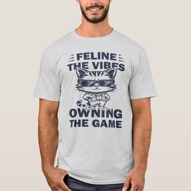 Kattdjuret Vibes kattrörelse T Shirt (Framsida)