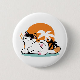 Kattdjurets Bra i solskenet - relaxat Tropiskt kat Knapp