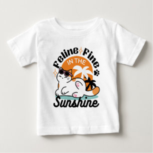 Kattdjurets Bra i solskenet - relaxat Tropiskt kat T Shirt