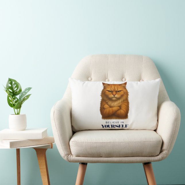 Kattdjurets förtroende T-Shirt Lumbarkudde (Stol)