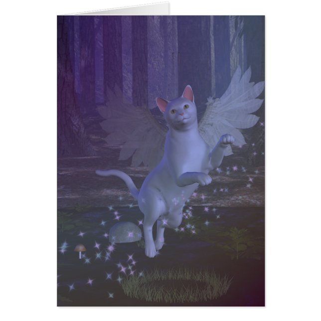 Kattdjurflygkort Hälsningskort (Framsidan)